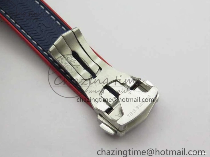 0504 Comfortable Planet Ocean 43.5mm America’s Cup VSF Best Edition White Dial On Blue Gummy Strap A 7900